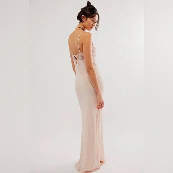Midnight Magic Maxi Slip by Intimately at Free People in Pink - Picture 2 of 10